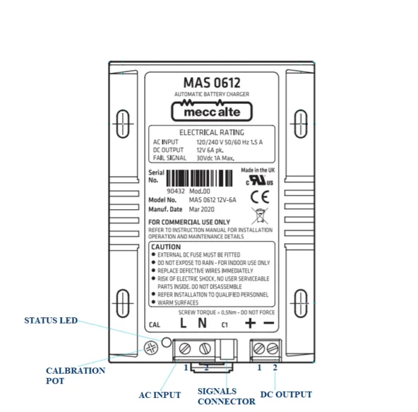 24V 3A, 12 volt 6 amp battery charger, Mecc Alte uCharge