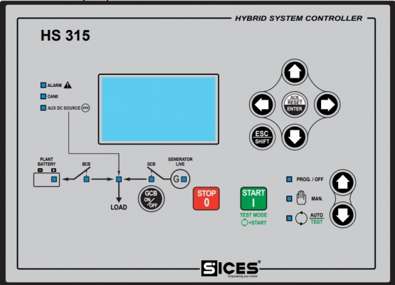 Bộ điều khiển HS315 sạc ắc quy hổn hợp nguồn