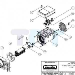 Các loại phụ tùng Mecc Alte ES16F-130, ES16F-160, ES20FS-130, ES20FS-160, ES20F-200 Phụ tùng đầu phát điện ES 1