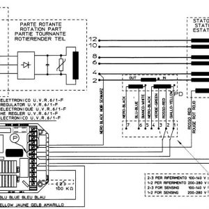 Mecc Alte UVR6 AVR- Automatic Voltage Regulator Sơ đồ lắp đặt UVR6