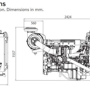 Volvo Penta TAD1346GE dimension