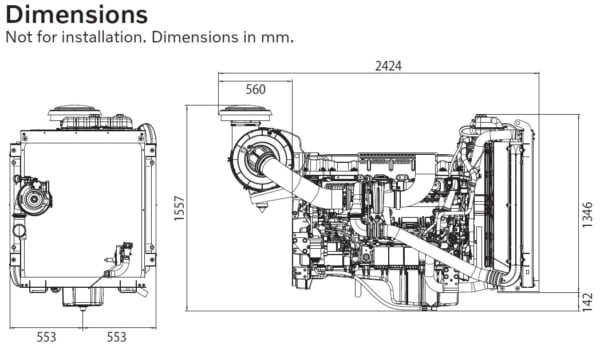 Volvo Penta TAD1346GE dimension
