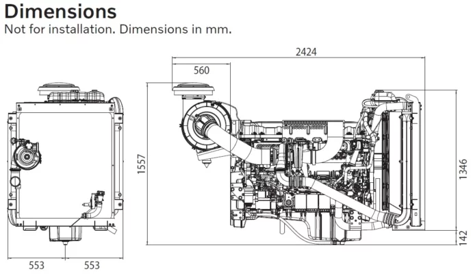 Volvo Penta TAD1346GE dimension