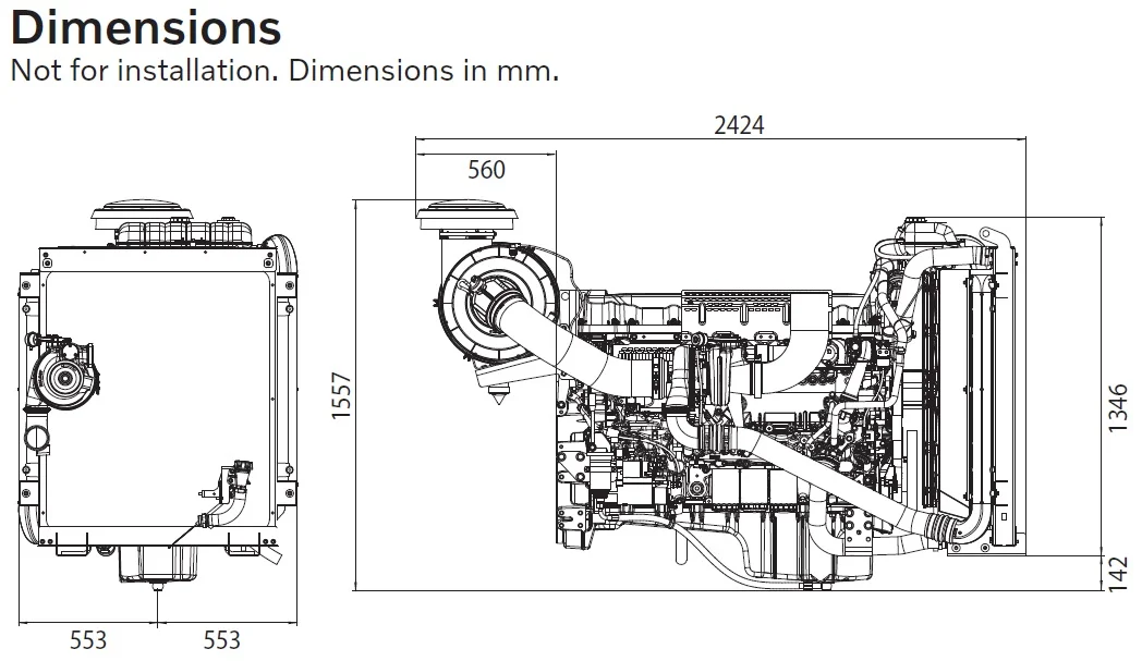 Volvo Penta TAD1346GE dimension