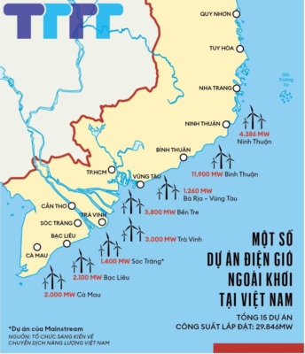 Tiềm năng phát triển bản đồ điện gió Việt Nam bản đồ điện gió Việt Nam