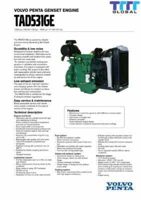 Volvo Penta TAD531GE pdf engine document introduction and comparison TAD531GE pdf - Documentation and user guide